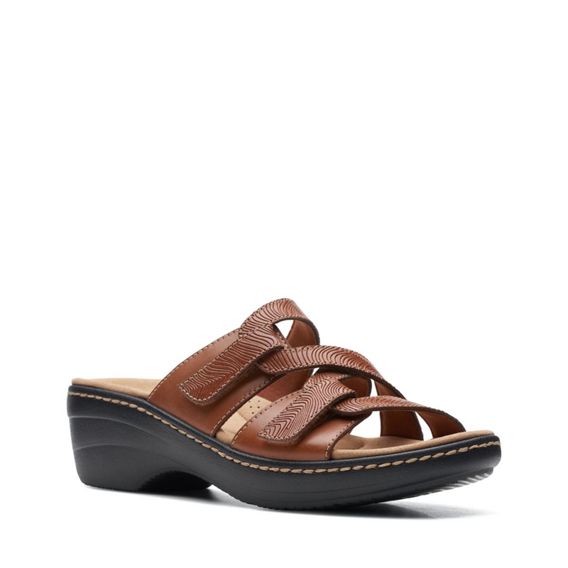 Brown Clarks Merliah Karli Tan Women's Sandals | 26318-DHMP