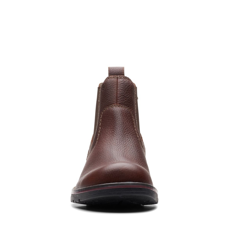 Brown Clarks Morris Up Tumb Men's Chelsea Boots | 01398-PCNX