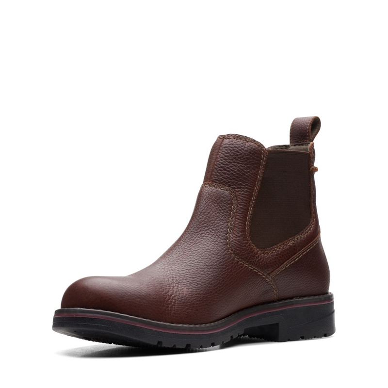 Brown Clarks Morris Up Tumb Men's Chelsea Boots | 01398-PCNX