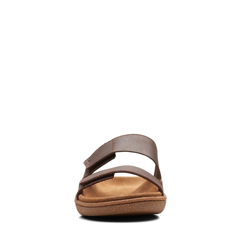 Brown Clarks Pilton Strap Nubuck Men's Sandals | 52301-NSZH