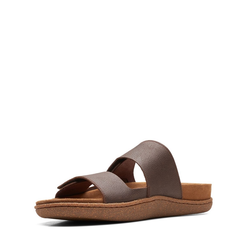 Brown Clarks Pilton Strap Nubuck Men's Sandals | 52301-NSZH