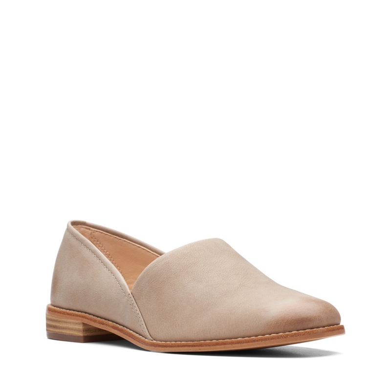 Brown Clarks Pure Easy Sand Leather Women's Pumps | 20785-OIDR