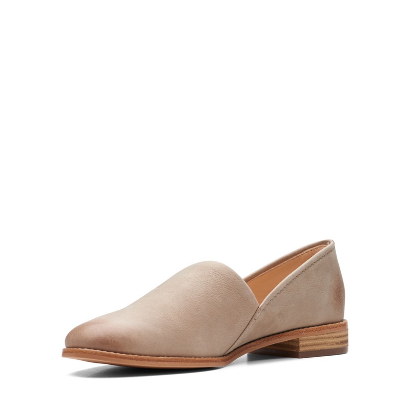 Brown Clarks Pure Easy Sand Leather Women's Pumps | 20785-OIDR