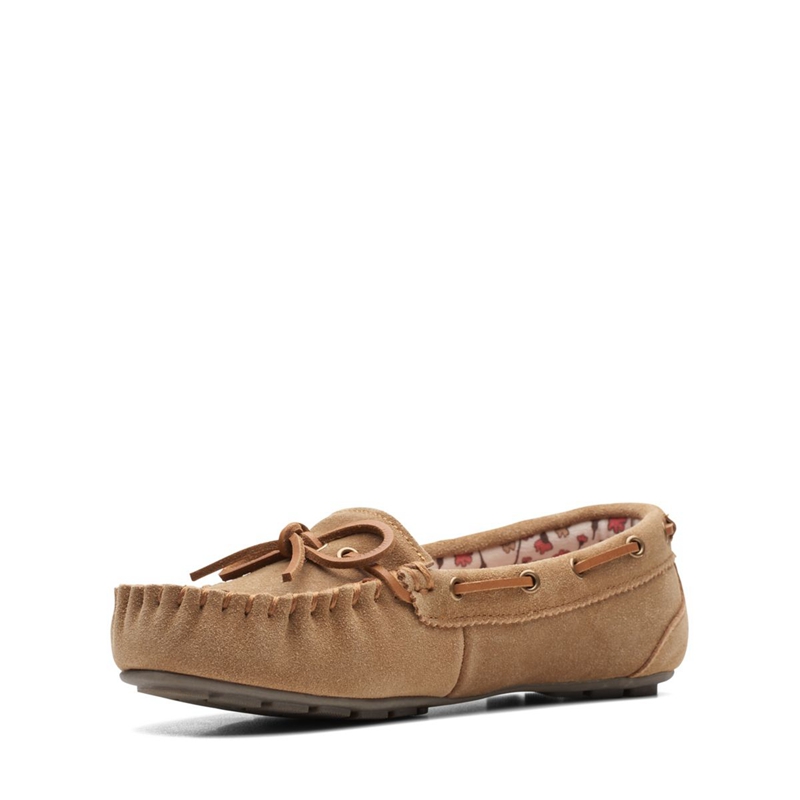 Brown Clarks Romsy Mae Tan Women's Flat Shoes | 83917-COYV