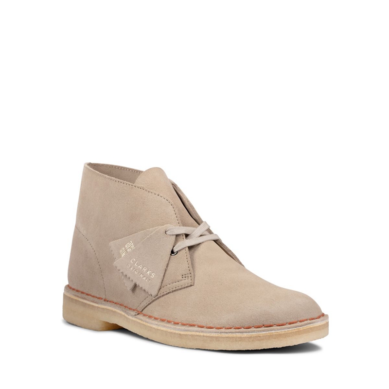 Brown Clarks Sand Suede Men's Ankle Boots | 12436-GKEA