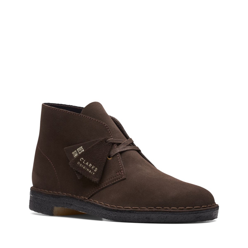 Brown Clarks Sde Men's Ankle Boots | 63758-YKRO