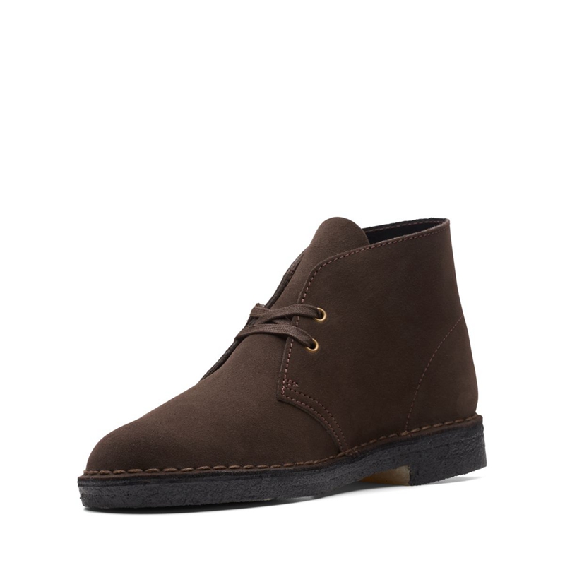 Brown Clarks Sde Men's Ankle Boots | 63758-YKRO