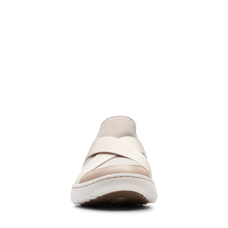 Brown Clarks Teagan Go Sand Combi Women's Slip Ons | 20198-NCKD