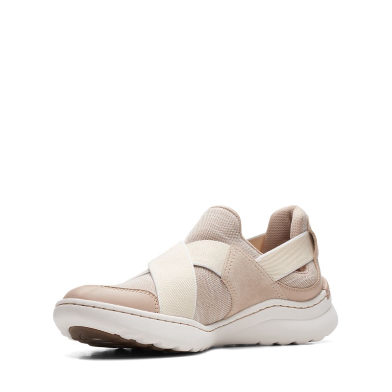 Brown Clarks Teagan Go Sand Combi Women's Slip Ons | 20198-NCKD