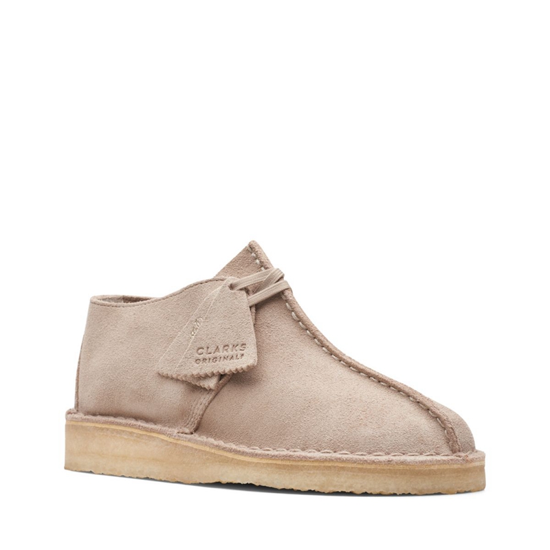 Brown Clarks Trek. Sand Suede Women's Slip Ons | 29481-OKGT