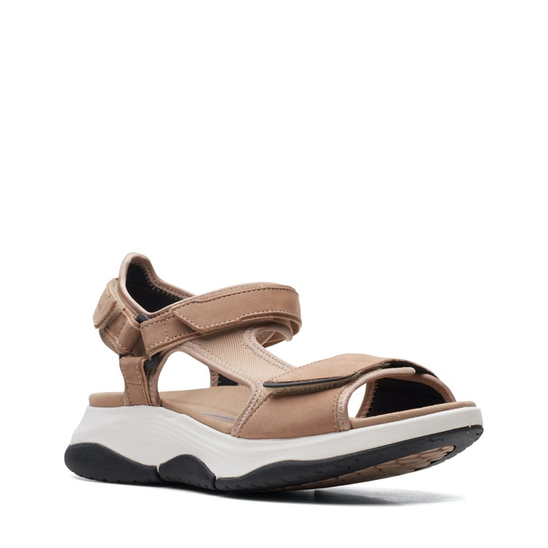 Brown Clarks Wave 2.0 Skip Sand Combi Women's Sandals | 05473-YMKW