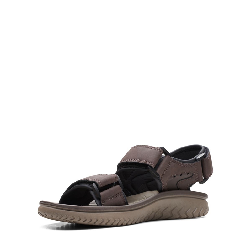 Brown Clarks Wesley Bay Men's Sandals | 14960-ENRP