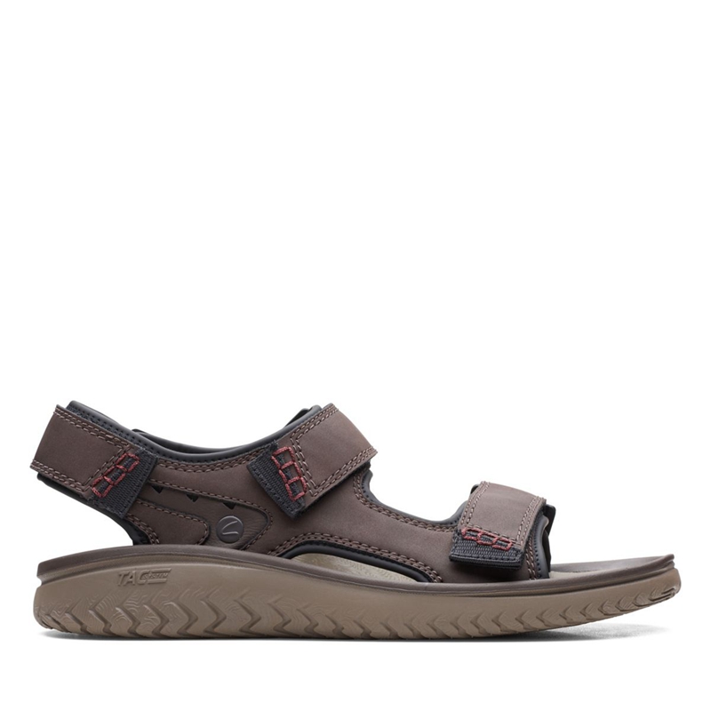 Brown Clarks Wesley Bay Men\'s Sandals | 14960-ENRP