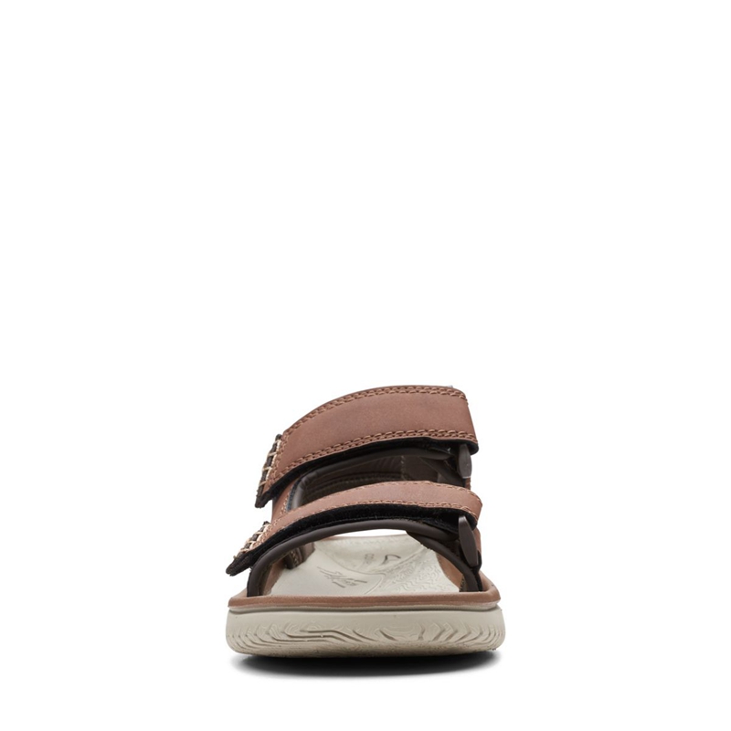 Brown Clarks Wesley Bay Men's Sandals | 63874-QHAG