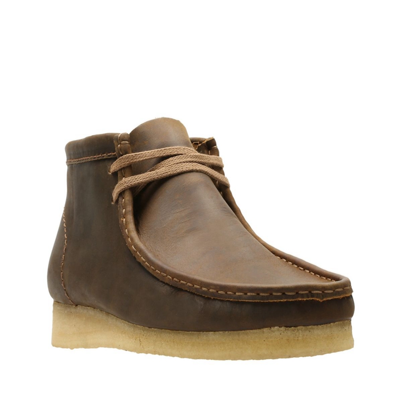 Chocolate Clarks Beeswax Men's Booties | 62381-UKSY