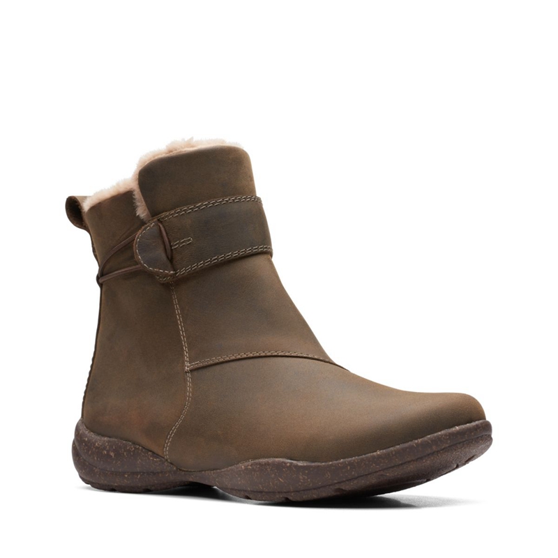 Coffee Clarks Lea Women's Desert Boots | 35079-SKMN