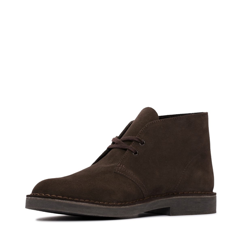 Dark Brown Clarks Evo Suede Men's Ankle Boots | 74603-ZVNY