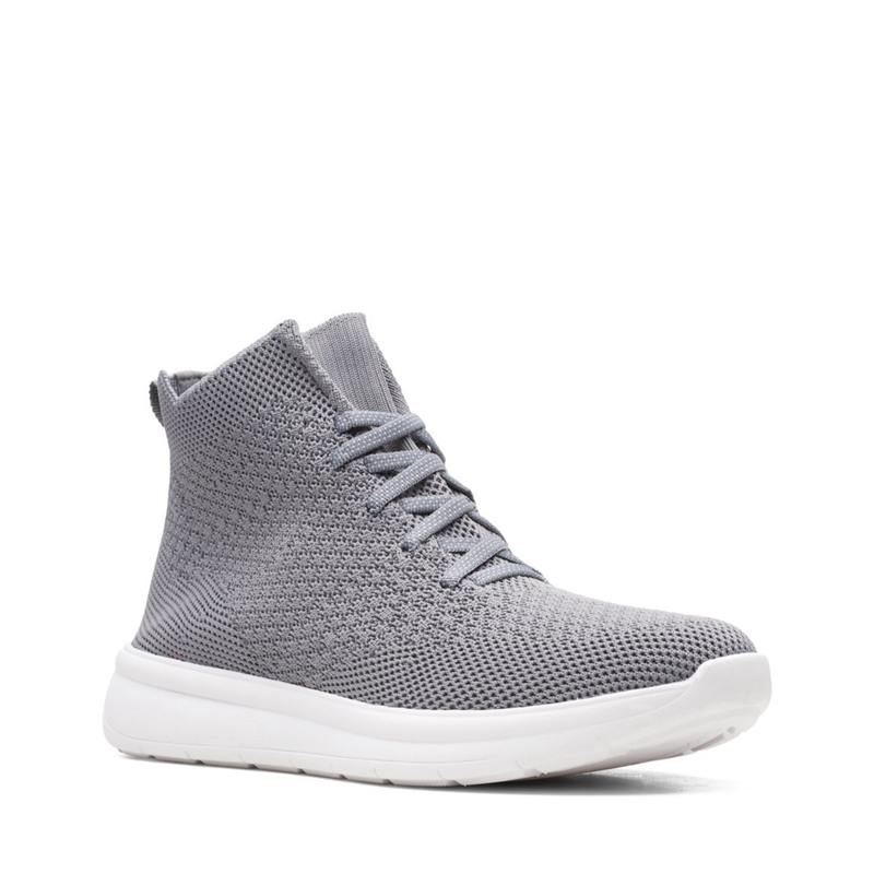 Dark Grey Clarks Ezera Mid Women's Booties | 28571-UKDL