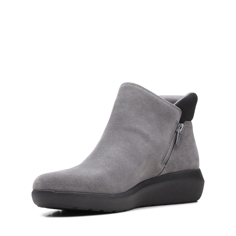 Dark Grey Clarks Kayleigh Mid Sde Women's Chukka Boots | 95607-DUXQ