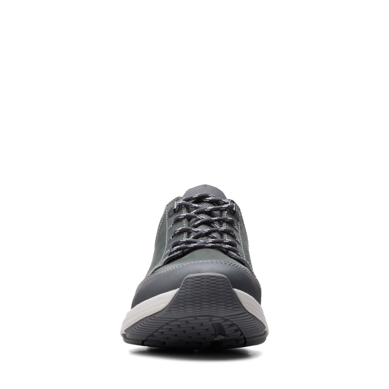 Dark Grey Clarks Wave 2.0 Vibe Nubuck Men's Sneakers | 84716-BOWJ