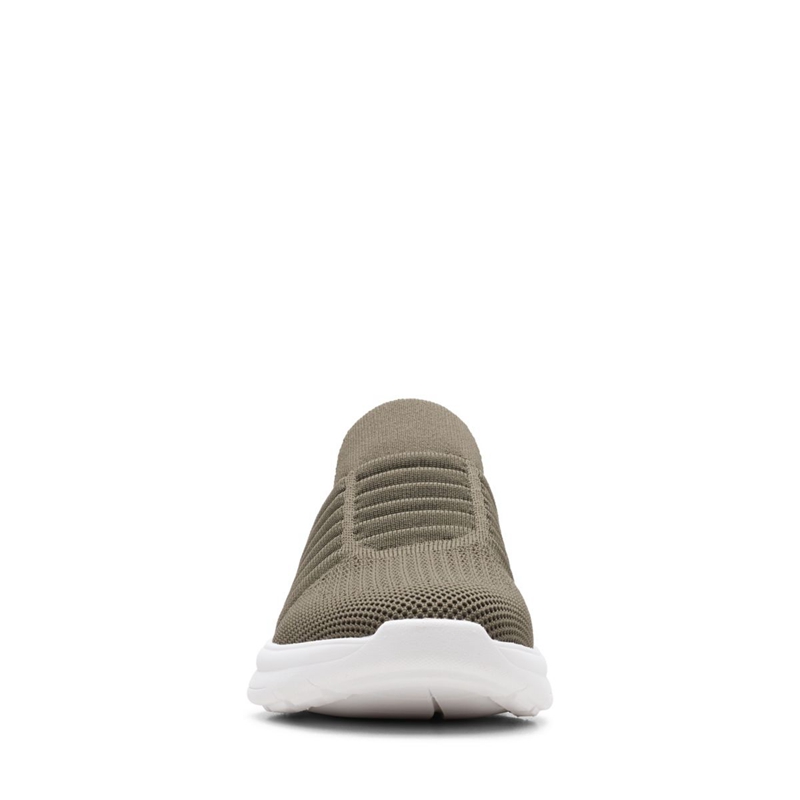 Dark Olive Clarks Ezera Walk Women's Slip Ons | 59860-IGBA