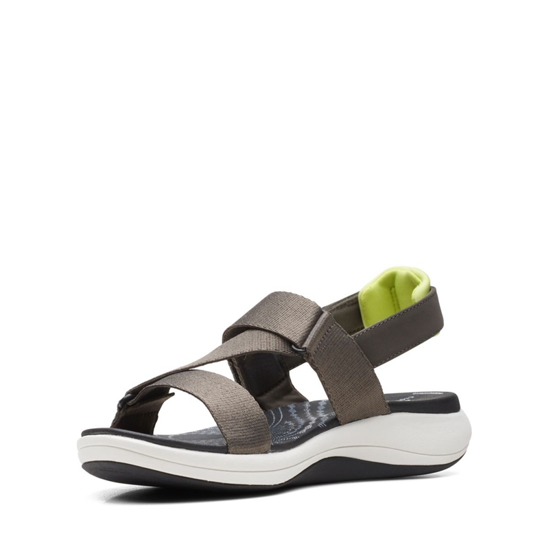 Dark Olive Clarks Mira Sun Women's Sandals | 23074-CUSY