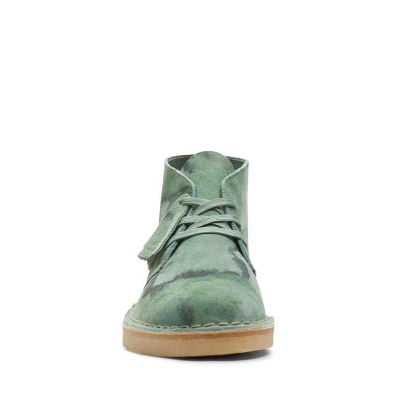 Green Camo Clarks Coal Camo Men's Chukka Boots | 03972-YBVS