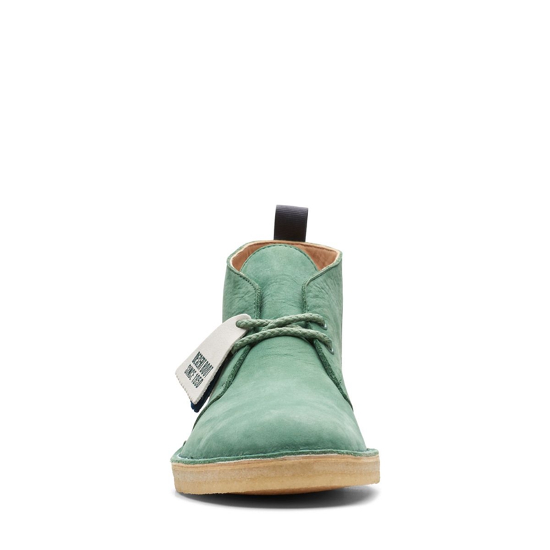 Green Clarks BootVCY Nubuck Men's Desert Boots | 89176-SQFU