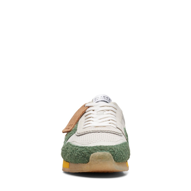 Green Clarks Tor Run Combi Men's Sneakers | 52067-BAUK