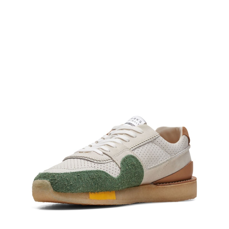 Green Clarks Tor Run Combi Men's Sneakers | 52067-BAUK