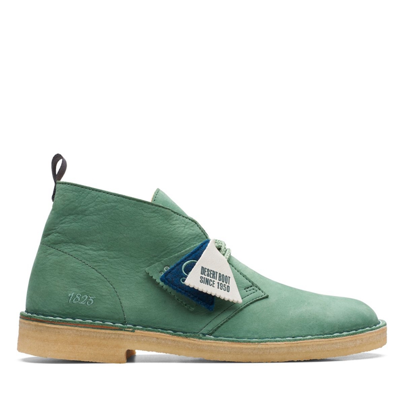 Green Clarks VCY Nubuck Men\'s Ankle Boots | 05792-YXWH