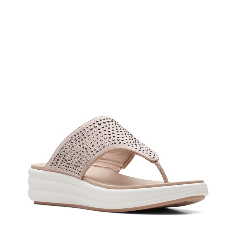 Grey Brown Clarks Drift Jaunt Women's Sandals | 30291-BSUT