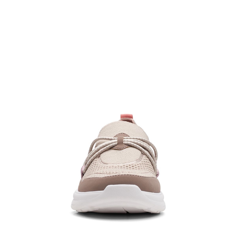 Grey Brown Clarks Ezera Run Combi Women's Sneakers | 21804-DMOW