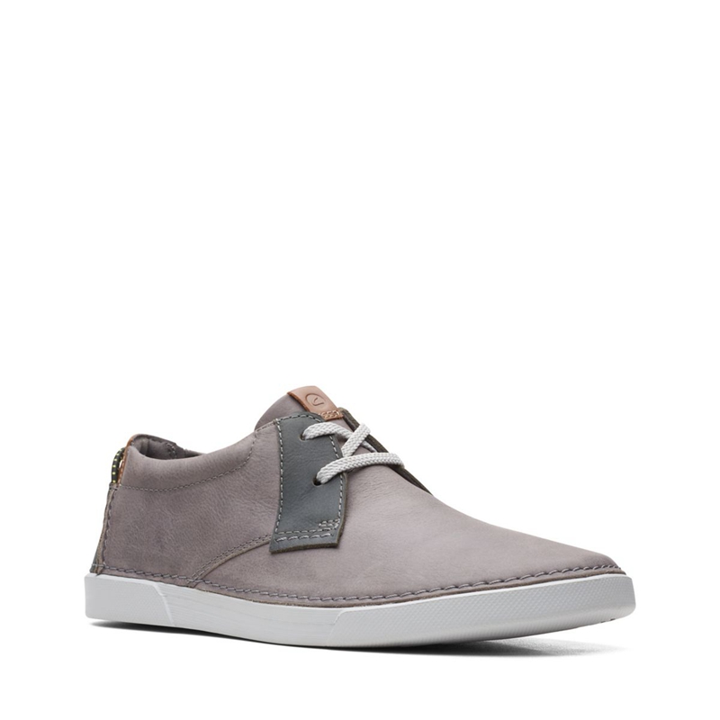 Grey Clarks Gereld Low Leather Men's Slip Ons | 78260-CVSY