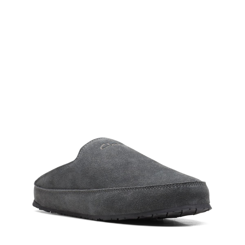 Grey Clarks Mormile Slate Men's Slippers | 85173-ETJS