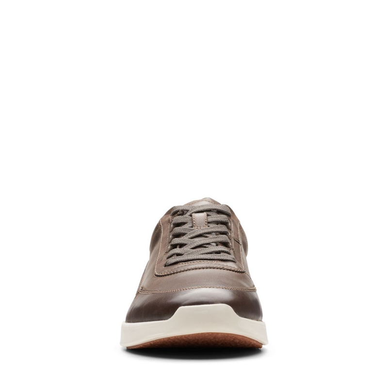 Grey Clarks RaceLite Lace Stone Men's Sneakers | 92145-VANG