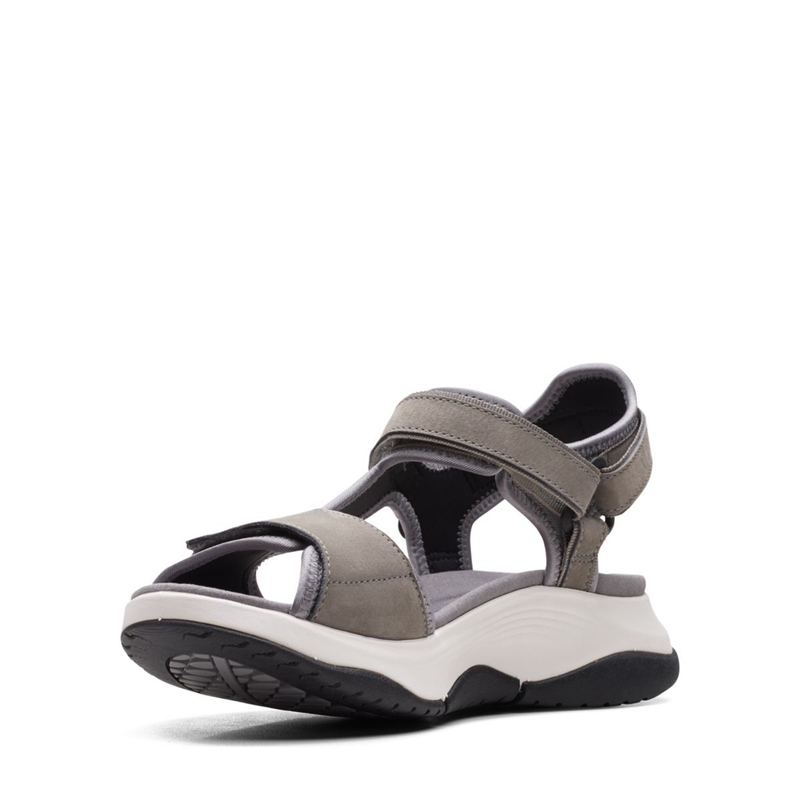 Grey Clarks Wave 2.0 Skip Grey Combi Women's Sandals | 41563-RWBD