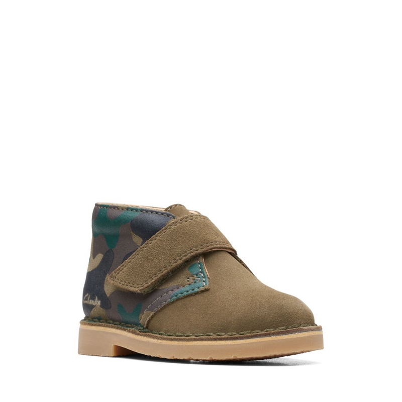 Khaki Clarks 2 Toddler Camo Kids' Desert Boots | 12497-MSFW