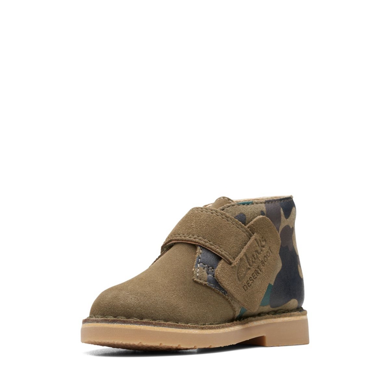 Khaki Clarks 2 Toddler Camo Kids' Desert Boots | 12497-MSFW