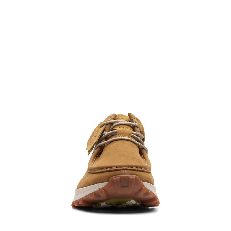 Khaki Clarks ATL Trek Wally Oakmoss Nubuck Men's Sneakers | 68743-TCNX