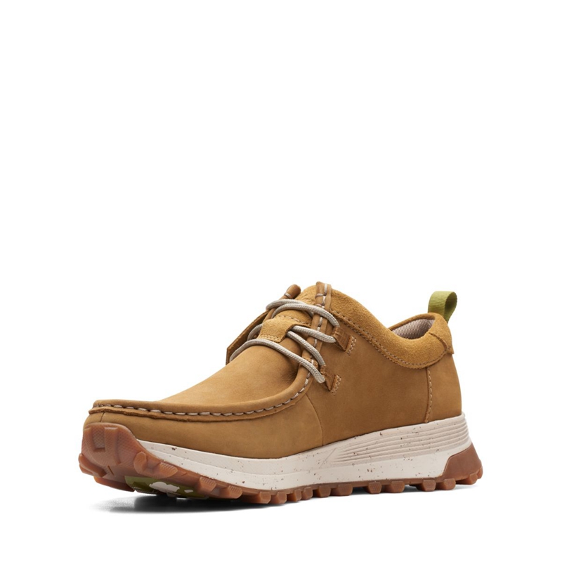 Khaki Clarks ATL Trek Wally Oakmoss Nubuck Men's Sneakers | 68743-TCNX