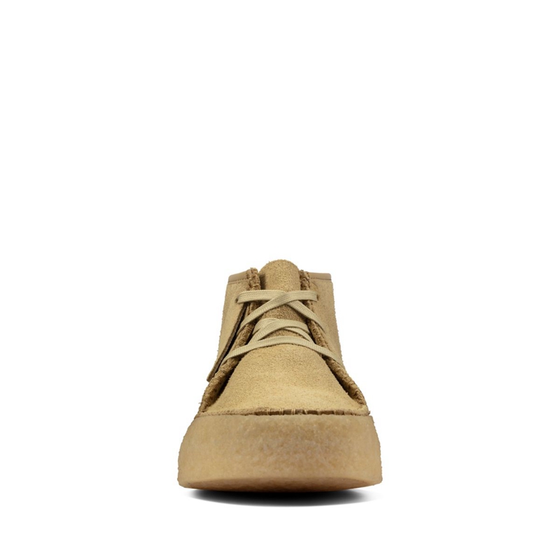 Khaki Clarks Caravan Maple Suede Men's Desert Boots | 53709-JCYZ