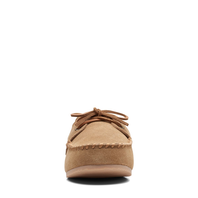 Khaki Clarks Jordy Murl Cinnamon Men's Slip Ons | 47039-GSXR