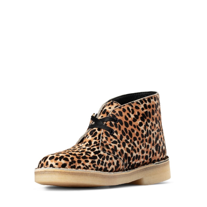 Leopard Clarks PRT Pony Women's Desert Boots | 47180-GPCE