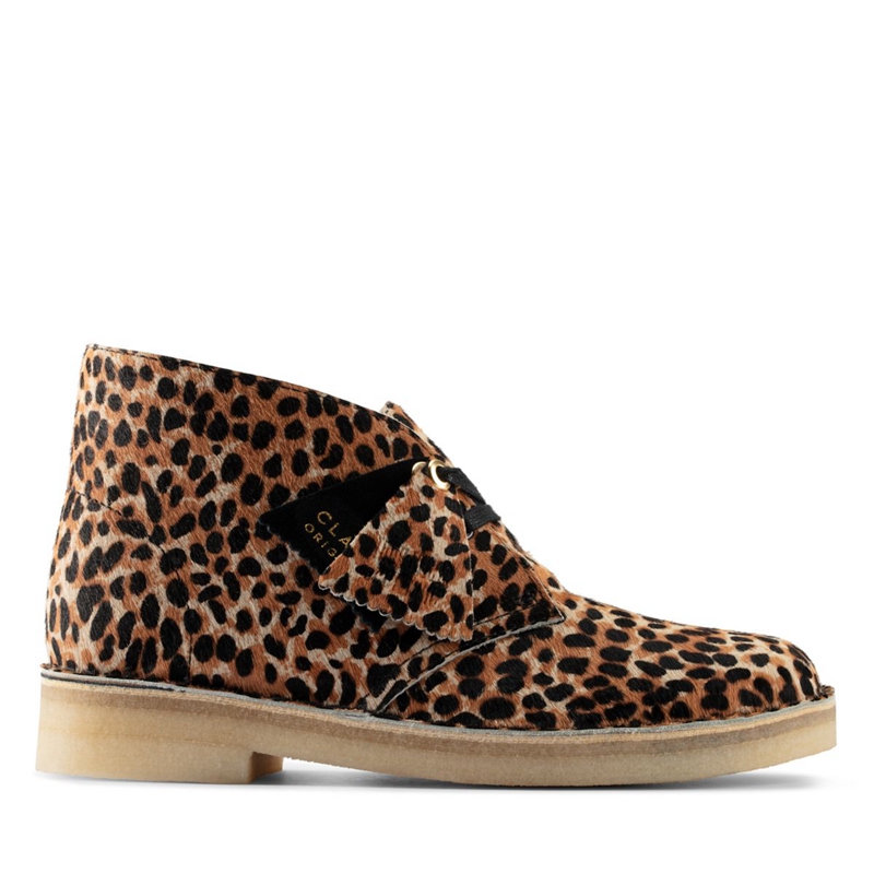 Leopard Clarks PRT Pony Women\'s Desert Boots | 47180-GPCE