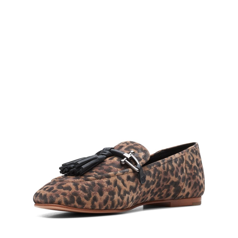 Leopard Clarks Pure 2 Tassel Print Women's Pumps | 62954-VZHT