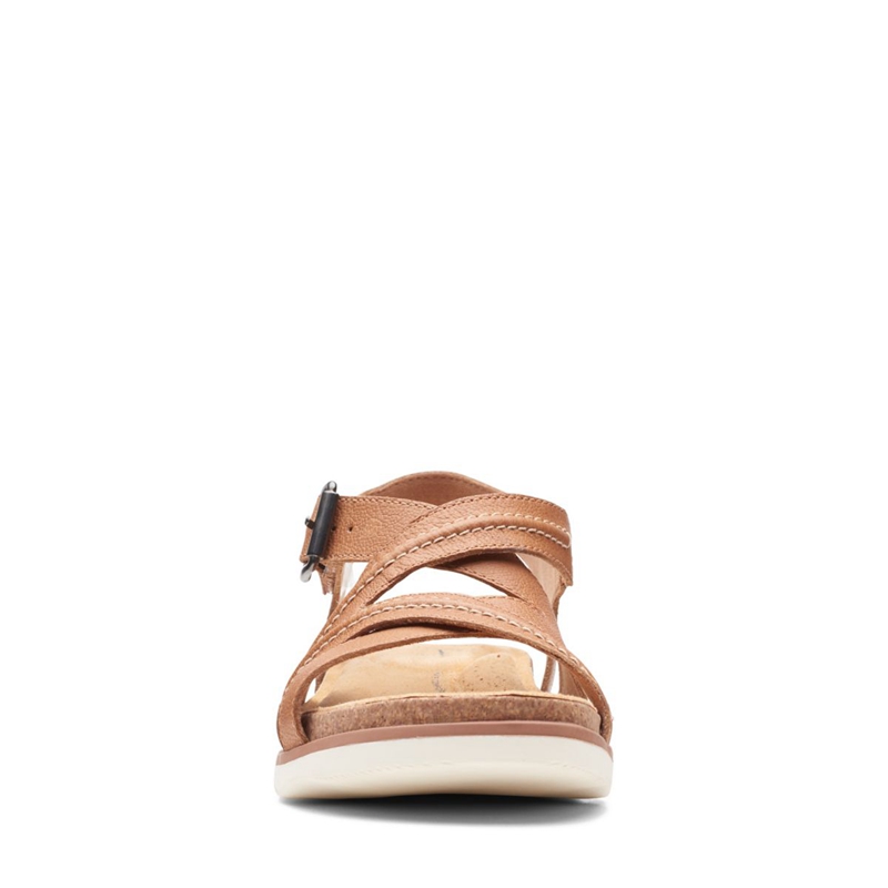 Light Brown Clarks Brynn Ave Lea Women's Sandals | 03789-TZSV