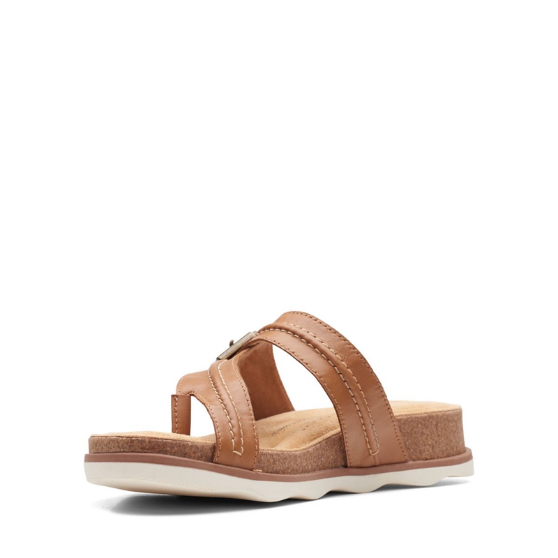 Light Brown Clarks Brynn Madi Lea Women's Sandals | 64271-WASN