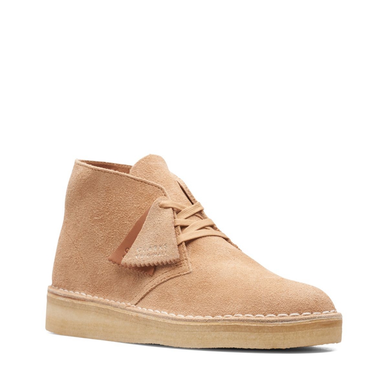 Light Brown Clarks Coal Suede Men's Ankle Boots | 15834-UKWX