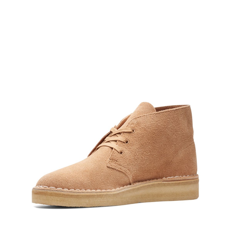 Light Brown Clarks Coal Suede Men's Ankle Boots | 15834-UKWX